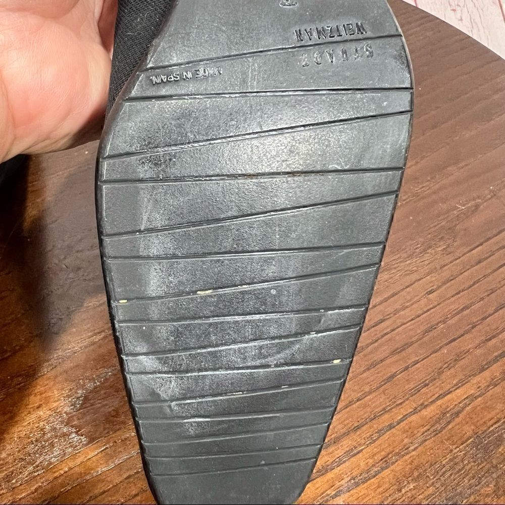 9n Stuart Weitzman Kitten Heel Square Toe Pumps G… - image 6